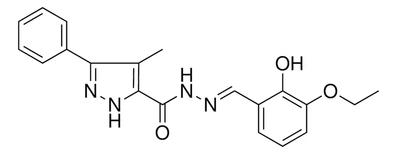 Sigma-Aldrich 4-ME-5-PH-2H-PYRAZOLE-3-CARBOXYLIC ACID (3-ETHOXY-2-HO-BENZYLIDENE)-HYDRAZIDE,AldrichCPR