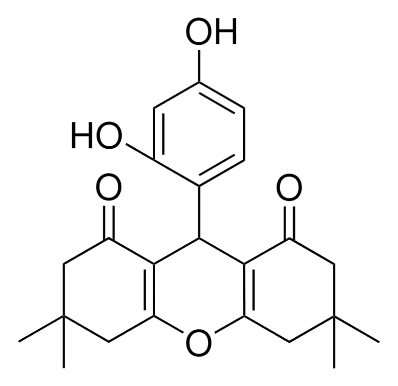 Sigma-Aldrich 9-(2,4-DI-HO-PH)3,3,6,6-TETRA-ME-3,4,5,6,7,9-HEXAHYDRO-1H-XANTHENE-1,8(2H)-DIONE,AldrichCPR