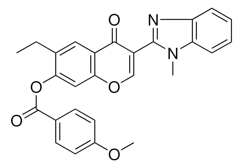 Sigma-Aldrich 6-ETHYL-3-(1-METHYL-1H-BENZIMIDAZOL-2-YL)-4-OXO-4H-CHROMEN-7-YL 4-METHOXYBENZOATE,AldrichCPR