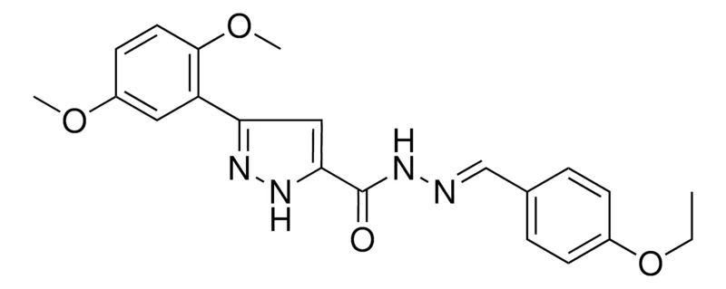 Sigma-Aldrich 5-(2,5-DI-MEO-PH)-2H-PYRAZOLE-3-CARBOXYLIC ACID (4-ETHOXY-BENZYLIDENE)-HYDRAZIDE,AldrichCPR