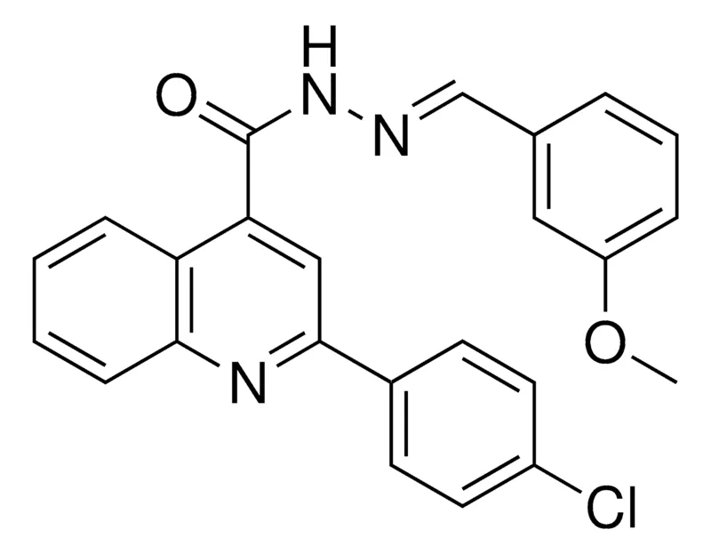 Sigma-Aldrich 2-(4-CL-PHENYL)-QUINOLINE-4-CARBOXYLIC ACID (3-METHOXY-BENZYLIDENE)-HYDRAZIDE,AldrichCPR