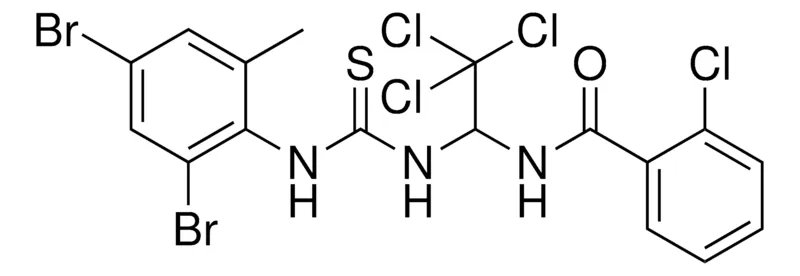 Sigma-Aldrich 2-CL-N-(2,2,2-TRICHLORO-1-(3-(2,4-DIBROMO-6-ME-PH)-THIOUREIDO)-ETHYL)-BENZAMIDE,AldrichCPR