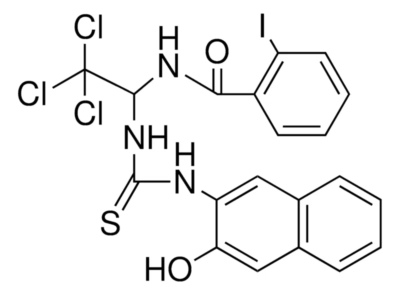 Sigma-Aldrich 2-I-N-(2,2,2-TRICHLORO-1-(3-(3-HO-NAPHTHALEN-2-YL)-THIOUREIDO)-ETHYL)-BENZAMIDE,AldrichCPR