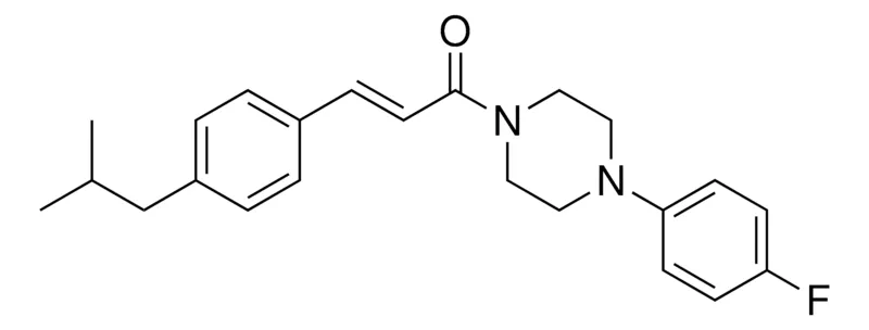 Sigma-Aldrich 1-(4-(4-FLUORO-PHENYL)-PIPERAZIN-1-YL)-3-(4-ISOBUTYL-PHENYL)-PROPENONE,AldrichCPR