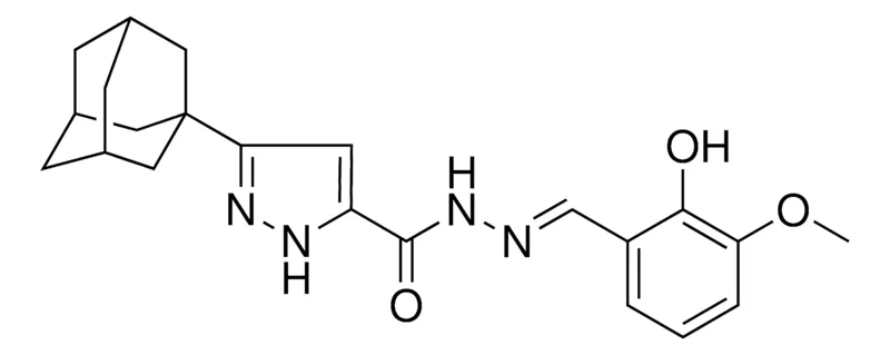 Sigma-Aldrich 5-ADAMANTAN-1-YL-2H-PYRAZOLE-3-CARBOXYLIC ACID (2-HO-3-MEO-BENZYLIDENE)HYDRAZIDE,AldrichCPR