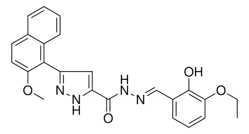Sigma-Aldrich N'-[(E)-(3-ETHOXY-2-HYDROXYPHENYL)METHYLIDENE]-3-(2-METHOXY-1-NAPHTHYL)-1H-PYRAZOLE-5-CARBOHYDRAZIDE，AldrichCPR