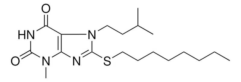 Sigma-Aldrich 3-METHYL-7-(3-METHYL-BUTYL)-8-OCTYLSULFANYL-3,7-DIHYDRO-PURINE-2,6-DIONE,AldrichCPR
