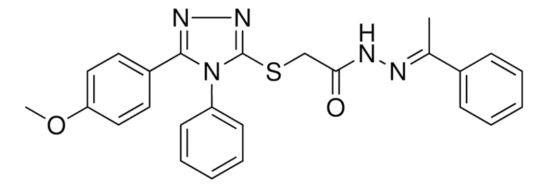 Sigma-Aldrich 2-{[5-(4-METHOXYPHENYL)-4-PHENYL-4H-1,2,4-TRIAZOL-3-YL]SULFANYL}-N'-[(E)-1-PHENYLETHYLIDENE]ACETOHYDRAZIDE，AldrichCPR