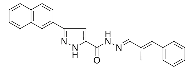 Sigma-Aldrich 5-NAPHTHALEN-2-YL-2H-PYRAZOLE-3-CARBOXYLIC ACID (2-ME-3-PH-ALLYLIDENE)-HYDRAZIDE,AldrichCPR