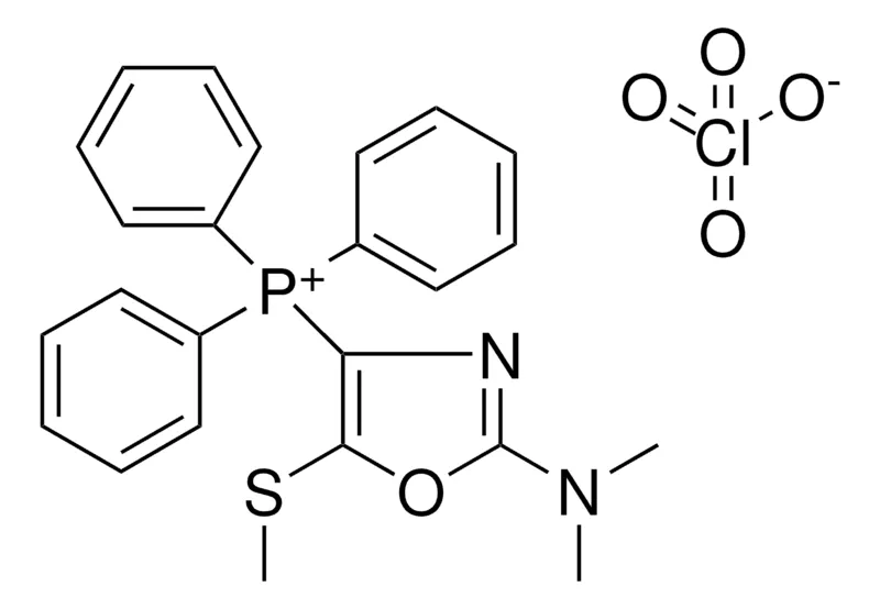 Sigma-Aldrich (2-DIMETHYLAMINO-5-METHYLSULFANYL-OXAZOL-4-YL)TRIPHENYL-PHOSPHONIUM, PERCHLORATE,AldrichCPR