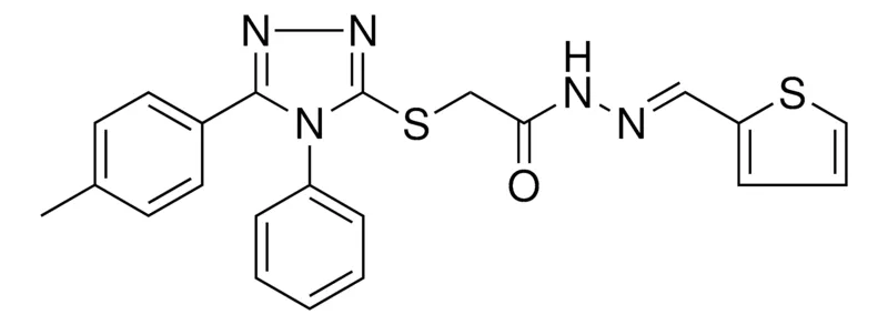 Sigma-Aldrich 2-{[5-(4-METHYLPHENYL)-4-PHENYL-4H-1,2,4-TRIAZOL-3-YL]SULFANYL}-N'-[(E)-2-THIENYLMETHYLIDENE]ACETOHYDRAZIDE，AldrichCPR