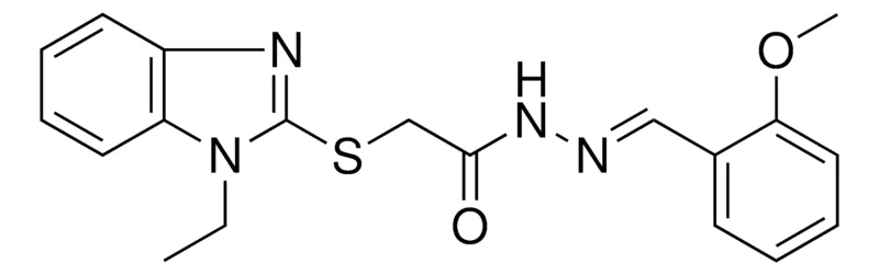 Sigma-Aldrich 2-(1-ET-1H-BENZOIMIDAZOL-2-YLSULFANYL)-ACETIC ACID (2-MEO-BENZYLIDENE)-HYDRAZIDE，AldrichCPR