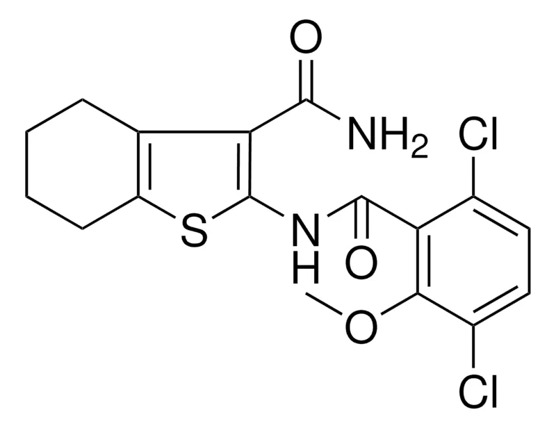 Sigma-Aldrich 2-[(3,6-DICHLORO-2-METHOXYBENZOYL)AMINO]-4,5,6,7-TETRAHYDRO-1-BENZOTHIOPHENE-3-CARBOXAMIDE，AldrichCPR