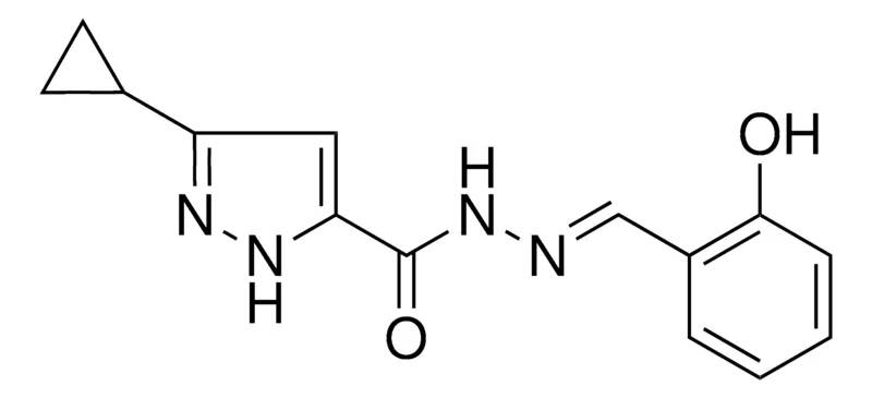 Sigma-Aldrich 5-CYCLOPROPYL-2H-PYRAZOLE-3-CARBOXYLIC ACID (2-HYDROXY-BENZYLIDENE)-HYDRAZIDE,AldrichCPR