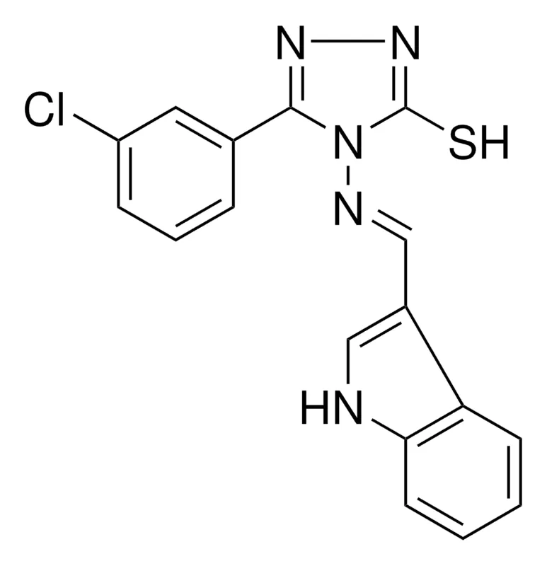 Sigma-Aldrich 5-(3-CL-PH)-4-((1H-INDOL-3-YLMETHYLENE)AMINO)-4H-1,2,4-TRIAZOL-3-YL HYDROSULFIDE,AldrichCPR
