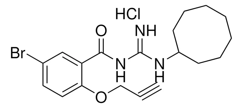 Sigma-Aldrich N-(5-BROMO-2-PROP-2-YNYLOXY-BENZOYL)-N'-CYCLOOCTYL-GUANIDINE, HYDROCHLORIDE,AldrichCPR
