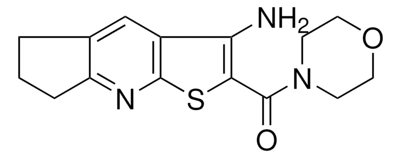 Sigma-Aldrich 2(4-MORPHOLINYLCARBONYL)6,7-DIHYDRO-5H-CYCLOPENTA(B)THIENO(3,2-E)PYRIDIN-3-AMINE,AldrichCPR