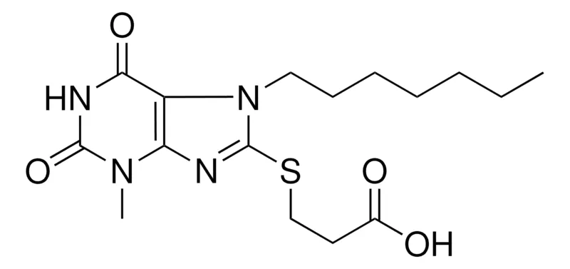 Sigma-Aldrich 3-(7-HEPTYL-3-ME-2,6-DIOXO-2,3,6,7-4H-1H-PURIN-8-YLSULFANYL)-PROPIONIC ACID,AldrichCPR