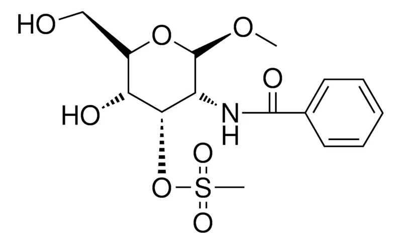 Sigma-Aldrich METHANESULFONIC ACID 3-BENZOYLAMINO-5-HO-6-HO-METHYL-2-MEO-4H-PYRAN-4-YL ESTER,AldrichCPR