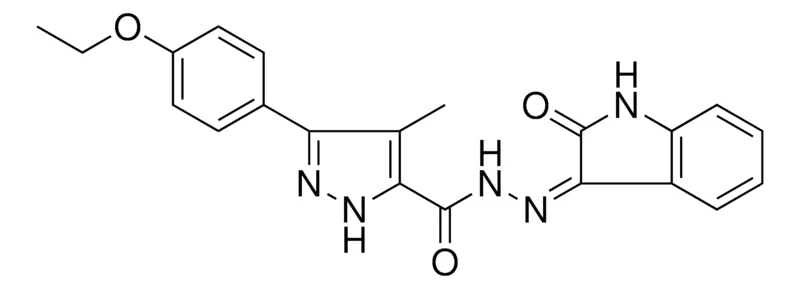 Sigma-Aldrich 3-(4-ETHOXYPHENYL)-4-METHYL-N'-[(3Z)-2-OXO-1,2-DIHYDRO-3H-INDOL-3-YLIDENE]-1H-PYRAZOLE-5-CARBOHYDRAZIDE，AldrichCPR