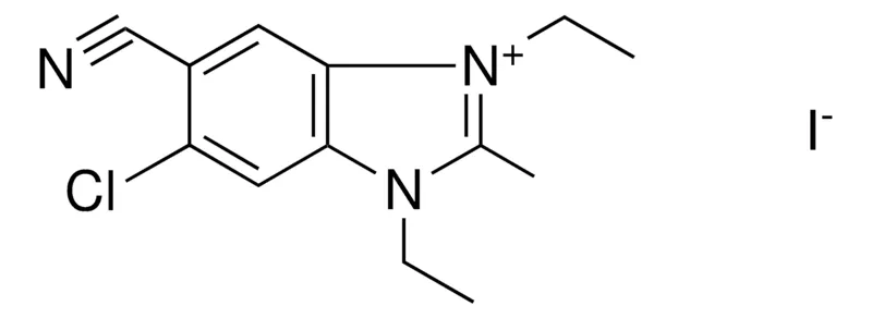 Sigma-Aldrich 5-CHLORO-6-CYANO-1,3-DIETHYL-2-METHYL-3H-BENZOIMIDAZOL-1-IUM, IODIDE,AldrichCPR