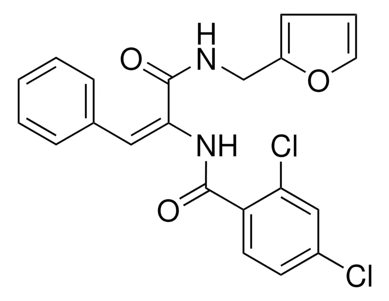 Sigma-Aldrich 2,4-DICHLORO-N-(1-((FURAN-2-YLMETHYL)-CARBAMOYL)-2-PHENYL-VINYL)-BENZAMIDE,AldrichCPR