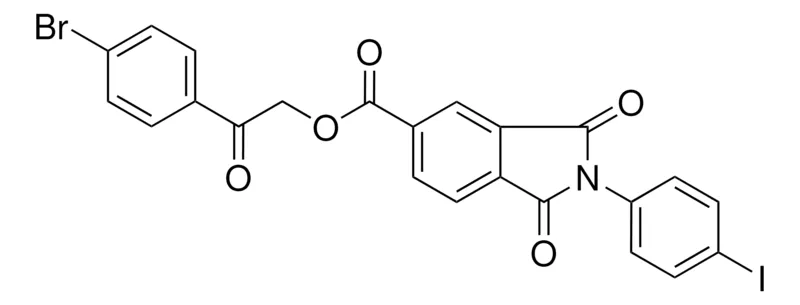 Sigma-Aldrich 2-(4-BROMOPHENYL)-2-OXOETHYL 2-(4-IODOPHENYL)-1,3-DIOXO-5-ISOINDOLINECARBOXYLATE,AldrichCPR