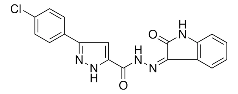 Sigma-Aldrich 5(4-CL-PH)-2H-PYRAZOLE-3-CARBOXYLIC ACID (2-OXO-1,2-2H-INDOL-3-YLIDENE)HYDRAZIDE,AldrichCPR