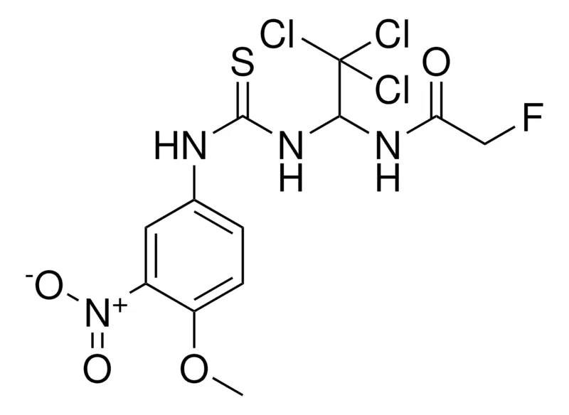 Sigma-Aldrich 2-F-N-(2,2,2-TRICHLORO-1-(3-(4-MEO-3-NITRO-PHENYL)-THIOUREIDO)-ETHYL)-ACETAMIDE,AldrichCPR