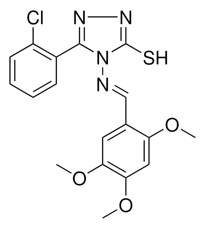 Sigma-Aldrich 5-(2-CHLOROPHENYL)-4-{[(E)-(2,4,5-TRIMETHOXYPHENYL)METHYLIDENE]AMINO}-4H-1,2,4-TRIAZOL-3-YL HYDROSULFIDE，AldrichCPR