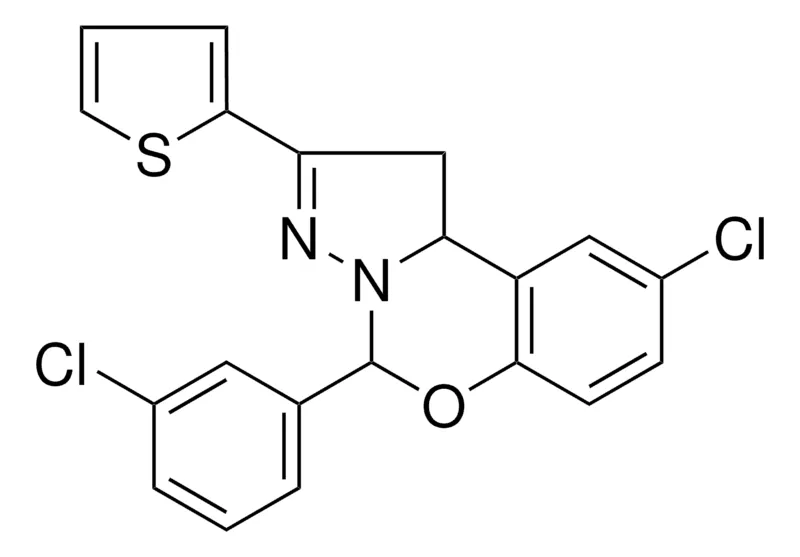 Sigma-Aldrich 8-CL-4(3-CL-PH)2-THIOPHEN-2-YL-1,9B-2H-5-OXA-3,3A-DIAZA-CYCLOPENTA(A)NAPHTHALENE,AldrichCPR