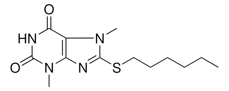 Sigma-Aldrich 8-HEXYLSULFANYL-3,7-DIMETHYL-3,7-DIHYDRO-PURINE-2,6-DIONE,AldrichCPR