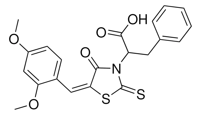 Sigma-Aldrich 2-[(5E)-5-(2,4-DIMETHOXYBENZYLIDENE)-4-OXO-2-THIOXO-1,3-THIAZOLIDIN-3-YL]-3-PHENYLPROPANOIC ACID，AldrichCPR