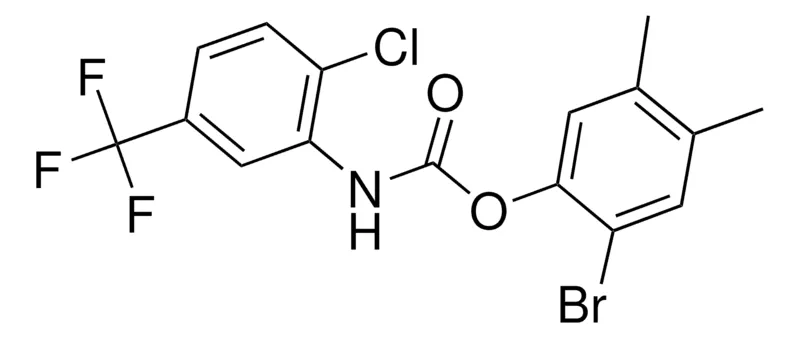Sigma-Aldrich 2-BROMO-4,5-DIMETHYLPHENYL N-(2-CHLORO-5-(TRIFLUOROMETHYL)PHENYL)CARBAMATE,AldrichCPR