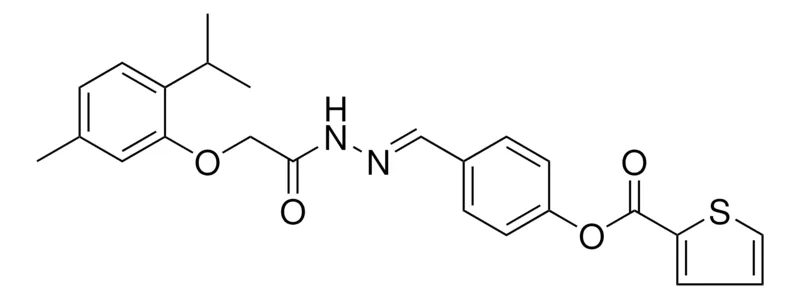 Sigma-Aldrich 4-((2-(2-(2-ISOPROPYL-5-METHYLPHENOXY)AC)HYDRAZONO)ME)PH 2-THIOPHENECARBOXYLATE,AldrichCPR
