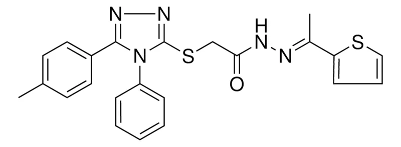 Sigma-Aldrich 2-{[5-(4-METHYLPHENYL)-4-PHENYL-4H-1,2,4-TRIAZOL-3-YL]SULFANYL}-N'-[(E)-1-(2-THIENYL)ETHYLIDENE]ACETOHYDRAZIDE，AldrichCPR