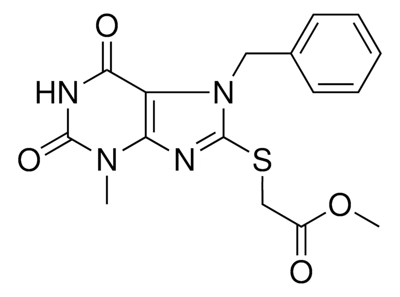 Sigma-Aldrich ME ((7-BENZYL-3-METHYL-2,6-DIOXO-2,3,6,7-TETRAHYDRO-1H-PURIN-8-YL)THIO)ACETATE,AldrichCPR