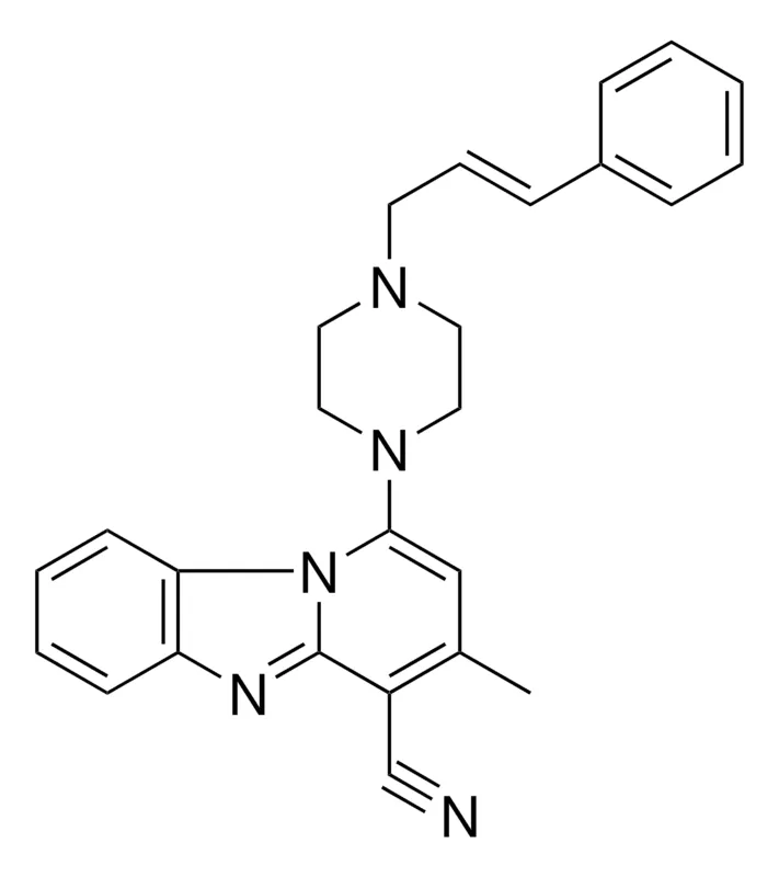 Sigma-Aldrich 3-METHYL-1-{4-[(2E)-3-PHENYL-2-PROPENYL]-1-PIPERAZINYL}PYRIDO[1,2-A]BENZIMIDAZOLE-4-CARBONITRILE，AldrichCPR
