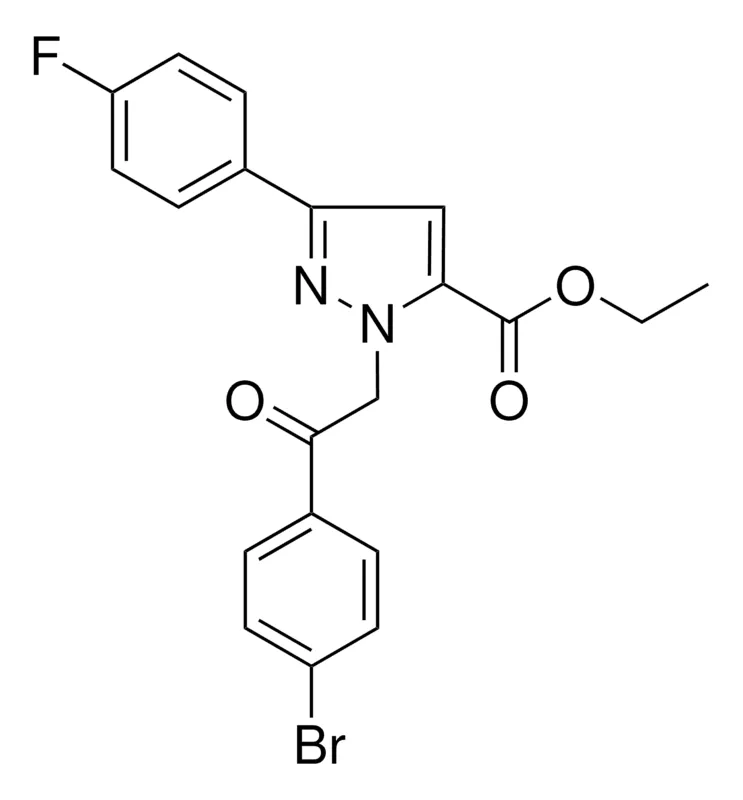 Sigma-Aldrich ET 1-(2-(4-BROMOPHENYL)-2-OXOETHYL)-3-(4-FLUOROPHENYL)-1H-PYRAZOLE-5-CARBOXYLATE,AldrichCPR