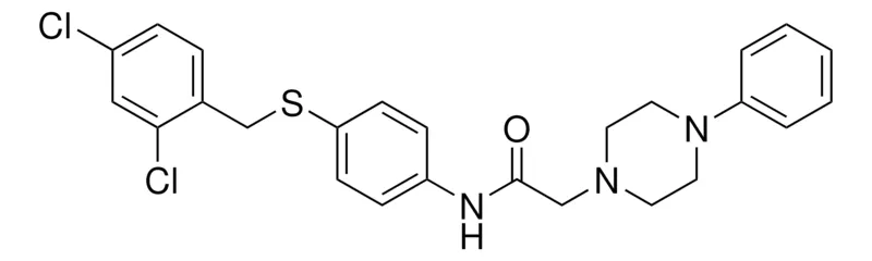 Sigma-Aldrich N-(4-((2,4-DICHLOROBENZYL)THIO)PHENYL)-2-(4-PHENYL-1-PIPERAZINYL)ACETAMIDE,AldrichCPR