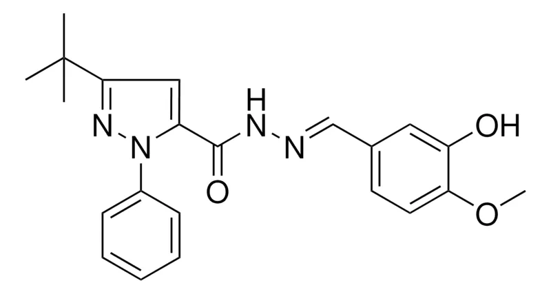 Sigma-Aldrich 5-TERT-BU-2-PH-2H-PYRAZOLE-3-CARBOXYLIC ACID (3-HO-4-MEO-BENZYLIDENE)-HYDRAZIDE,AldrichCPR