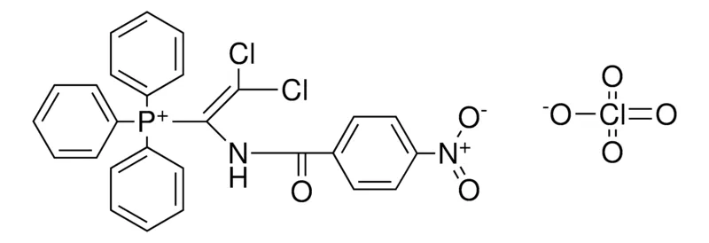 Sigma-Aldrich (2,2-DICHLORO-1-(4-NITRO-BENZOYLAMINO)-VINYL)-TRIPHENYL-PHOSPHONIUM, PERCHLORATE,AldrichCPR
