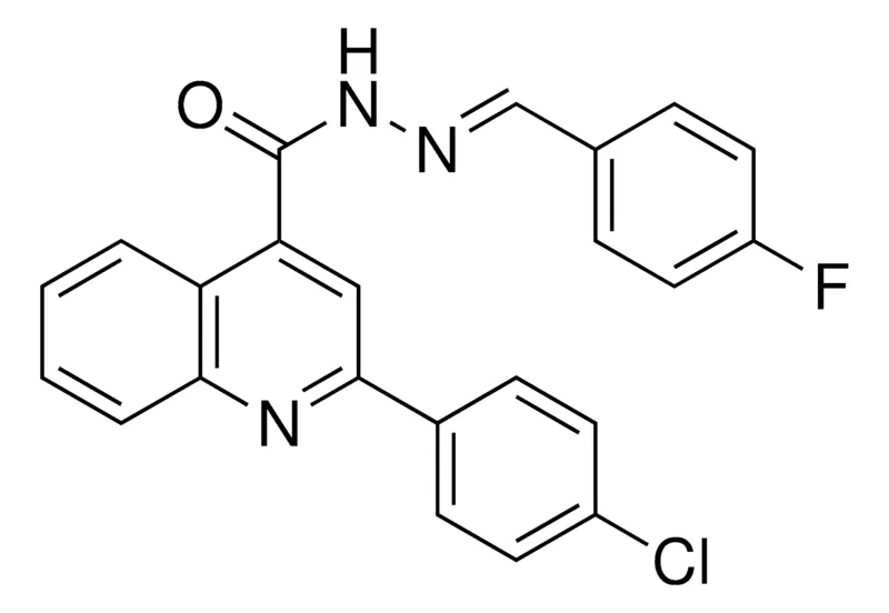Sigma-Aldrich 2-(4-CHLORO-PHENYL)-QUINOLINE-4-CARBOXYLIC ACID (4-FLUORO-BENZYLIDENE)-HYDRAZIDE,AldrichCPR