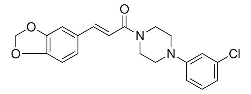 Sigma-Aldrich 1-(3-(1,3-BENZODIOXOL-5-YL)ACRYLOYL)-4-(3-CHLOROPHENYL)PIPERAZINE,AldrichCPR