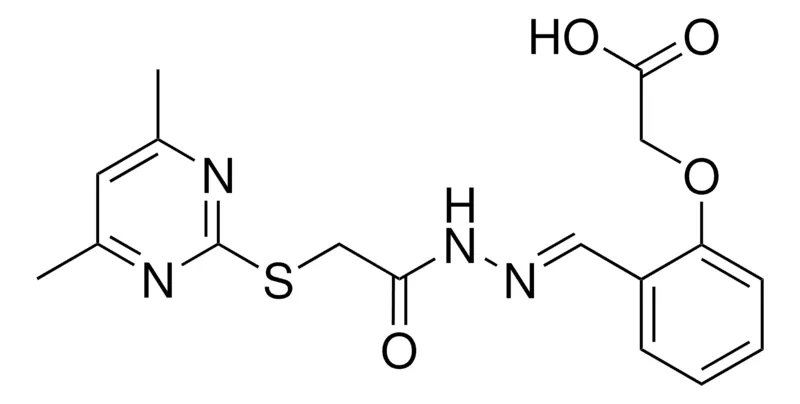 Sigma-Aldrich (2-(2-(((4,6-DIMETHYL-2-PYRIMIDINYL)THIO)AC)CARBOHYDRAZONOYL)PHENOXY)ACETIC ACID,AldrichCPR