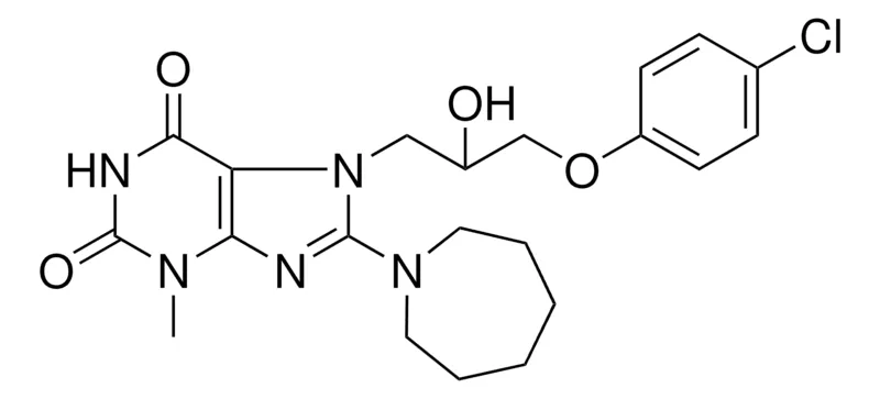 Sigma-Aldrich 8-AZEPAN-1-YL-7-(3-(4-CL-PHENOXY)-2-HO-PR)-3-METHYL-3,7-DIHYDRO-PURINE-2,6-DIONE,AldrichCPR