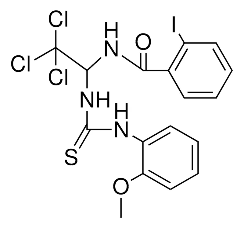 Sigma-Aldrich 2-IODO-N-(2,2,2-TRICHLORO-1-(3-(2-METHOXY-PHENYL)-THIOUREIDO)-ETHYL)-BENZAMIDE,AldrichCPR