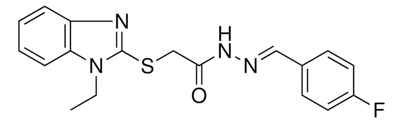Sigma-Aldrich 2-(1-ET-1H-BENZOIMIDAZOL-2-YLSULFANYL)-ACETIC ACID (4-F-BENZYLIDENE)-HYDRAZIDE,AldrichCPR