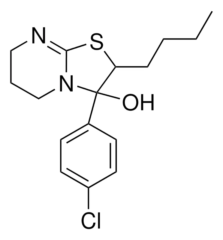 Sigma-Aldrich 2-BUTYL-3-(4-CHLOROPHENYL)-3-HYDROXY-2367-TETRAHYDRO-5H-THIAZOLO(32-A)PYRIMIDINE,AldrichCPR
