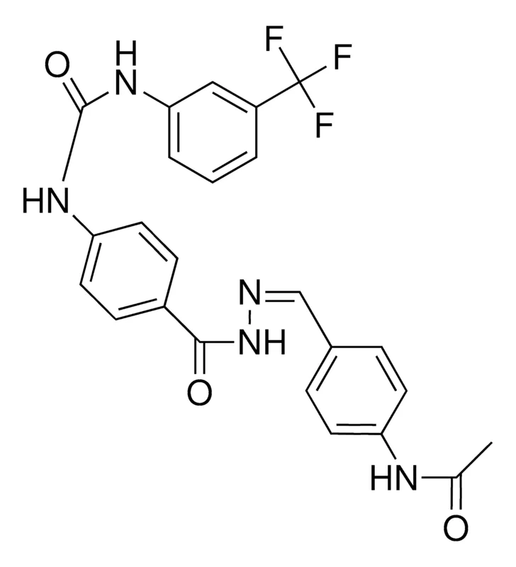 Sigma-Aldrich 4-(3-(3-(TRIFLUOROMETHYL)PHENYL)UREIDO)BENZOIC (4-ACETAMIDOBENZYLIDENE)HYDRAZIDE,AldrichCPR